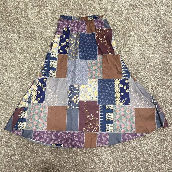 Colorful Hippie Patchwork Designed Skirt - Picture 1 of 6
